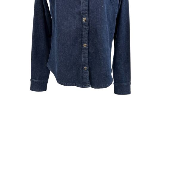 Anatomie Larissa Denim Shirt Long Sleeve Button Down Indigo Dark Blue Small - Picture 6 of 12